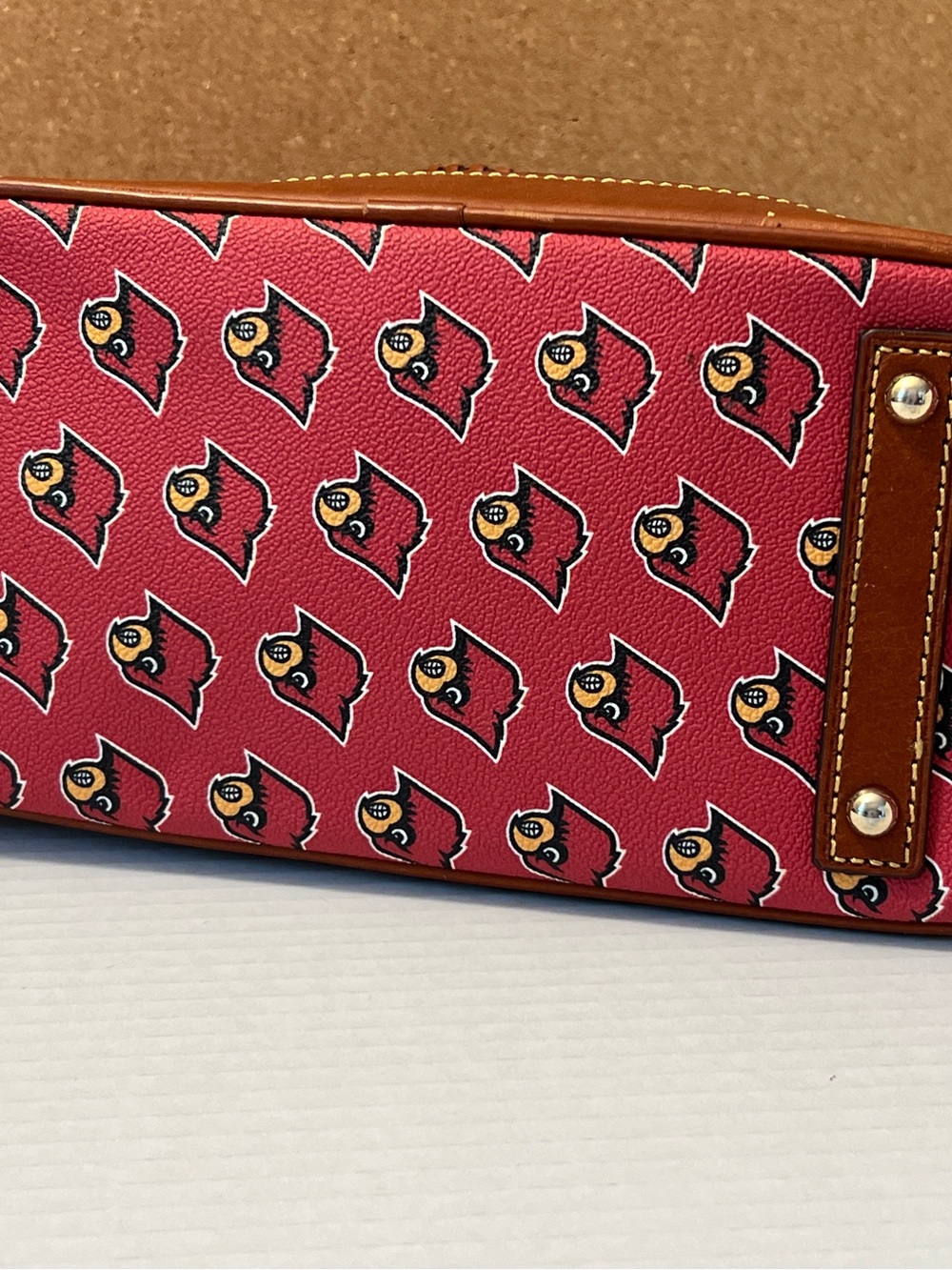Dooney & Bourke Red Collegiate Pattern Satchel Louisville Cardinals - Picture 3 of 7